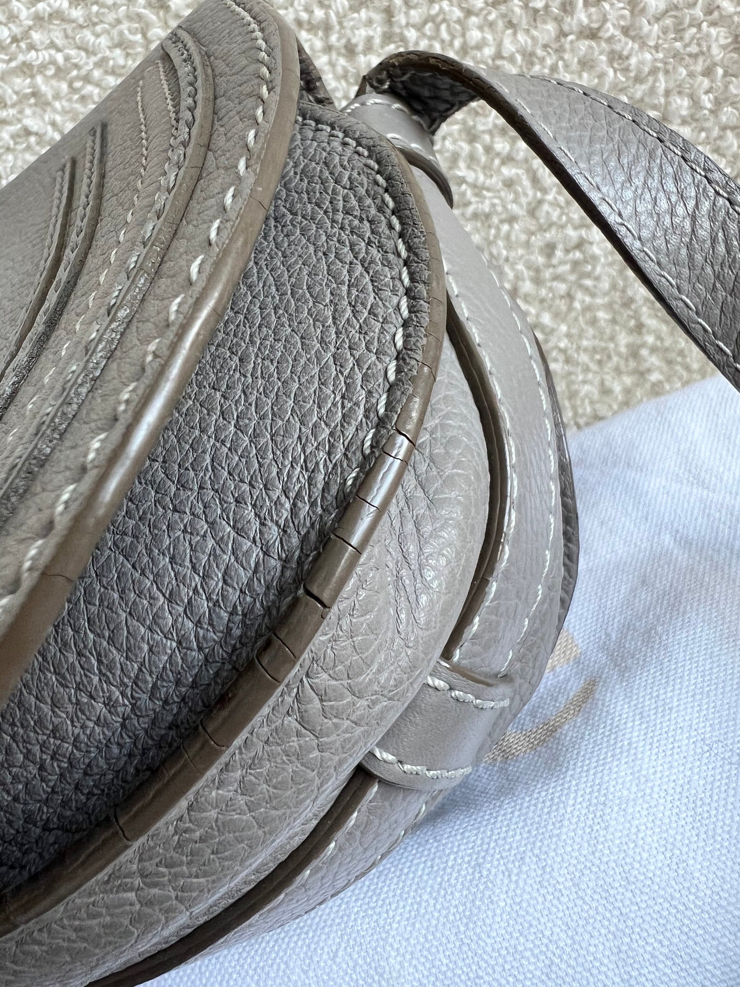 Chloe Small Cashmere Grey Marcie Saddle Bag (RRP £1050)