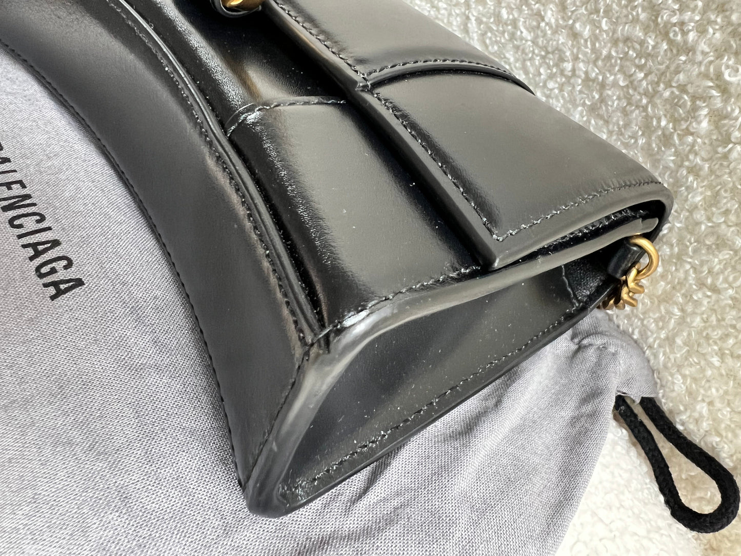 Balenciaga Black Hourglass Wallet on Chain (RRP £1190)