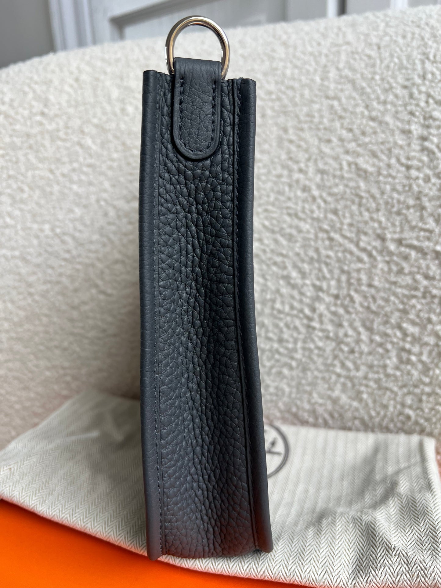 Hermes Evelyne TPM in Grey Clemence Leather with Palladium Hardware