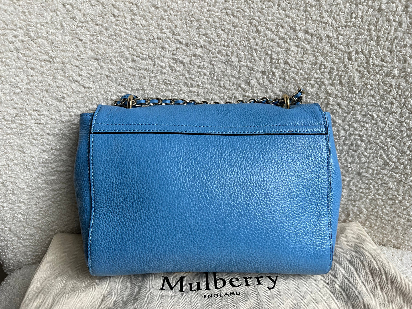 Mulberry Cornflower Blue Regular Lily with Gold Hardware (RRP £995)