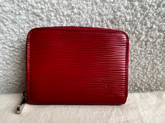 Louis Vuitton Zippy Coin Purse in Red Epi (RRP £390)