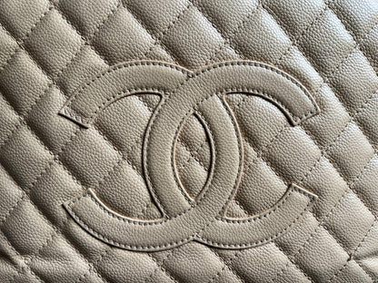 Chanel Beige Caviar Grand Shopper Tote gold hardware (GST)