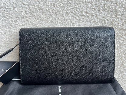 Yves Saint Laurent (YSL) Black Uptown Chain Wallet (RRP £1110)
