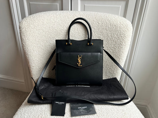 Yves Saint Laurent (YSL) Small Black Uptown Tote Shoulder Bag (RRP £1650)