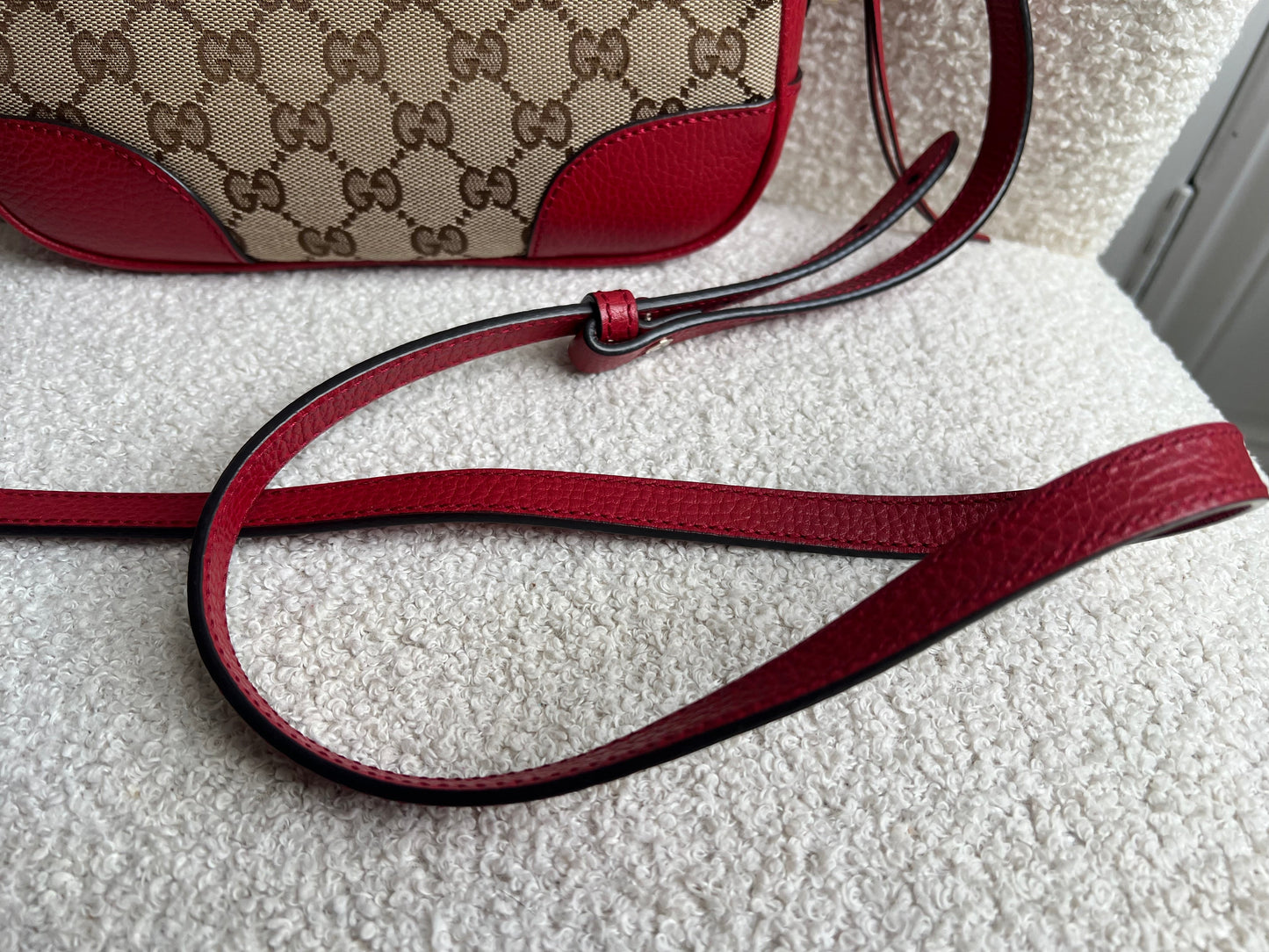 Gucci Bree GG Canvas Red Small Messenger Bag