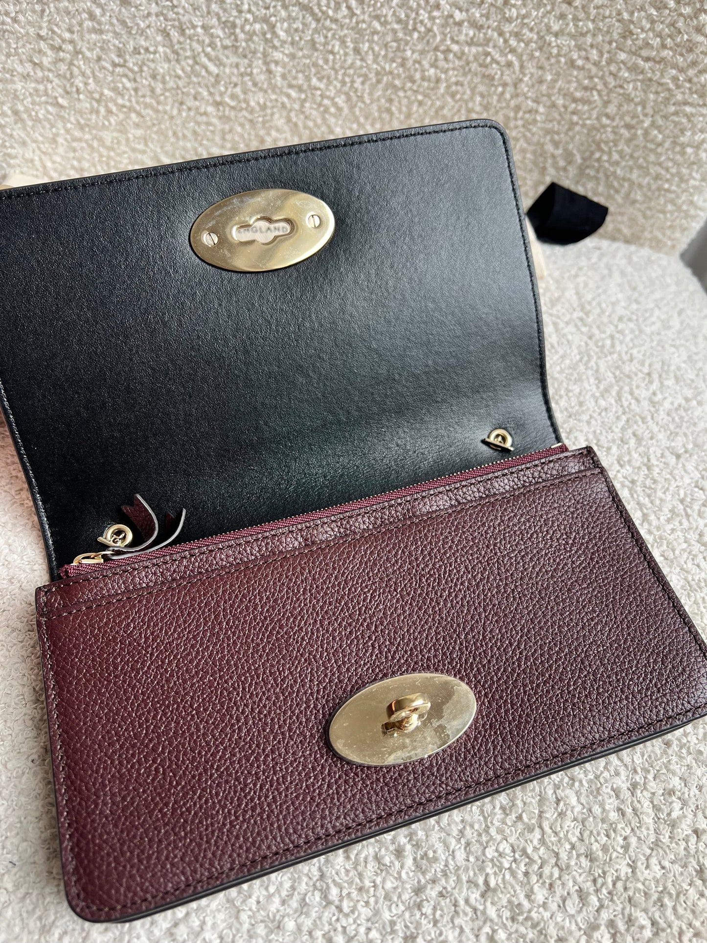 Mulberry Oxblood Bayswater Clutch (RRP £495)