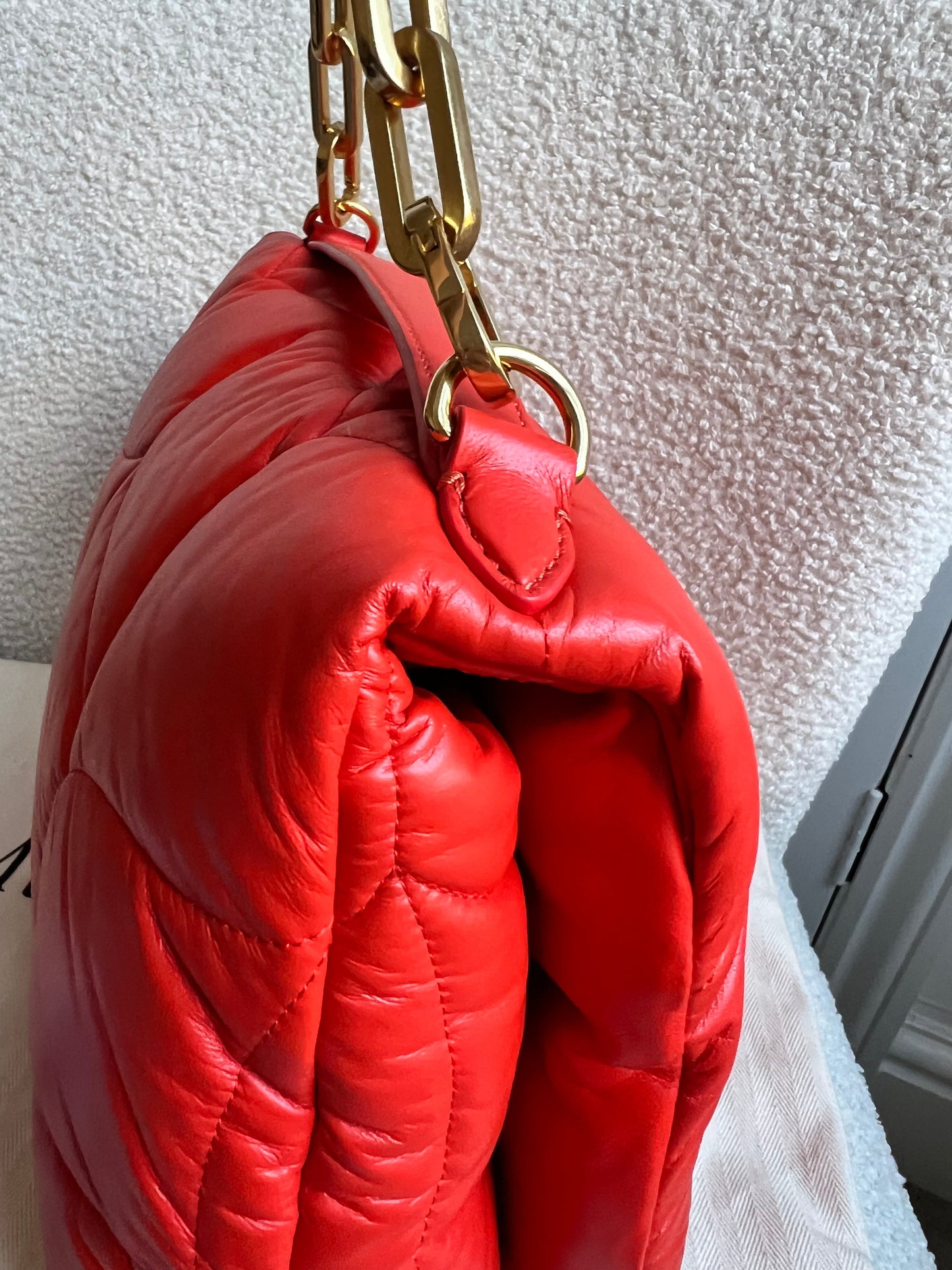Mulberry Coral Orange Softie in Pillow Effect Nappa Leather (RRP £1650)