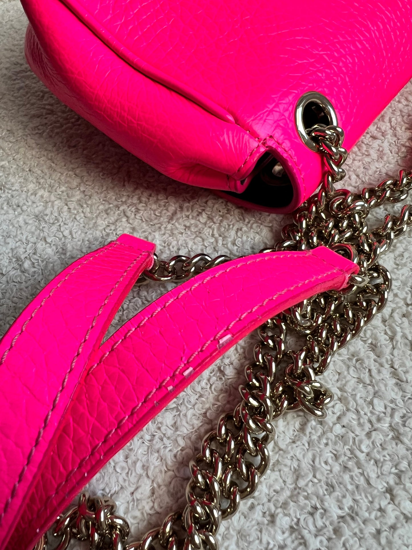 Mulberry Neon Pink Mini Darley Shoulder Bag (RRP £725)