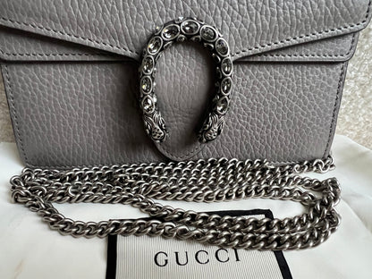 Gucci Dionysus GG Grey Super Mini Shoulder Bag (RRP £985)
