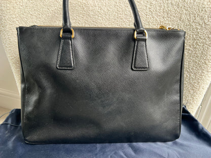 Prada Black Galleria Saffiano Tote
