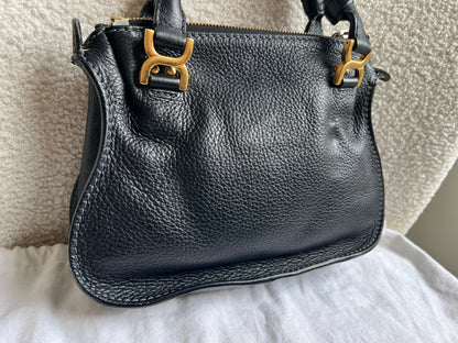 Chloe Black Mini Marcie Double Carry Bag