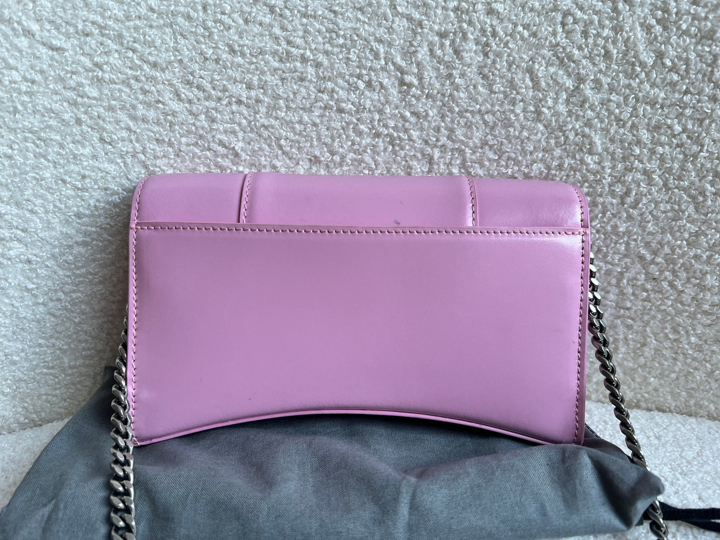 Balenciaga Pink Hourglass Wallet on Chain (RRP £1190)