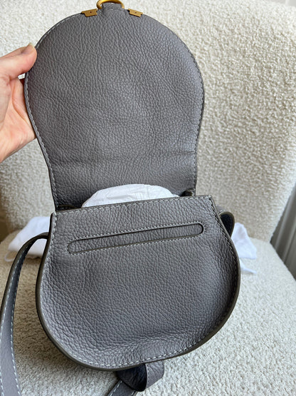 Chloe Small Cashmere Grey Marcie Saddle Bag (RRP £1050)