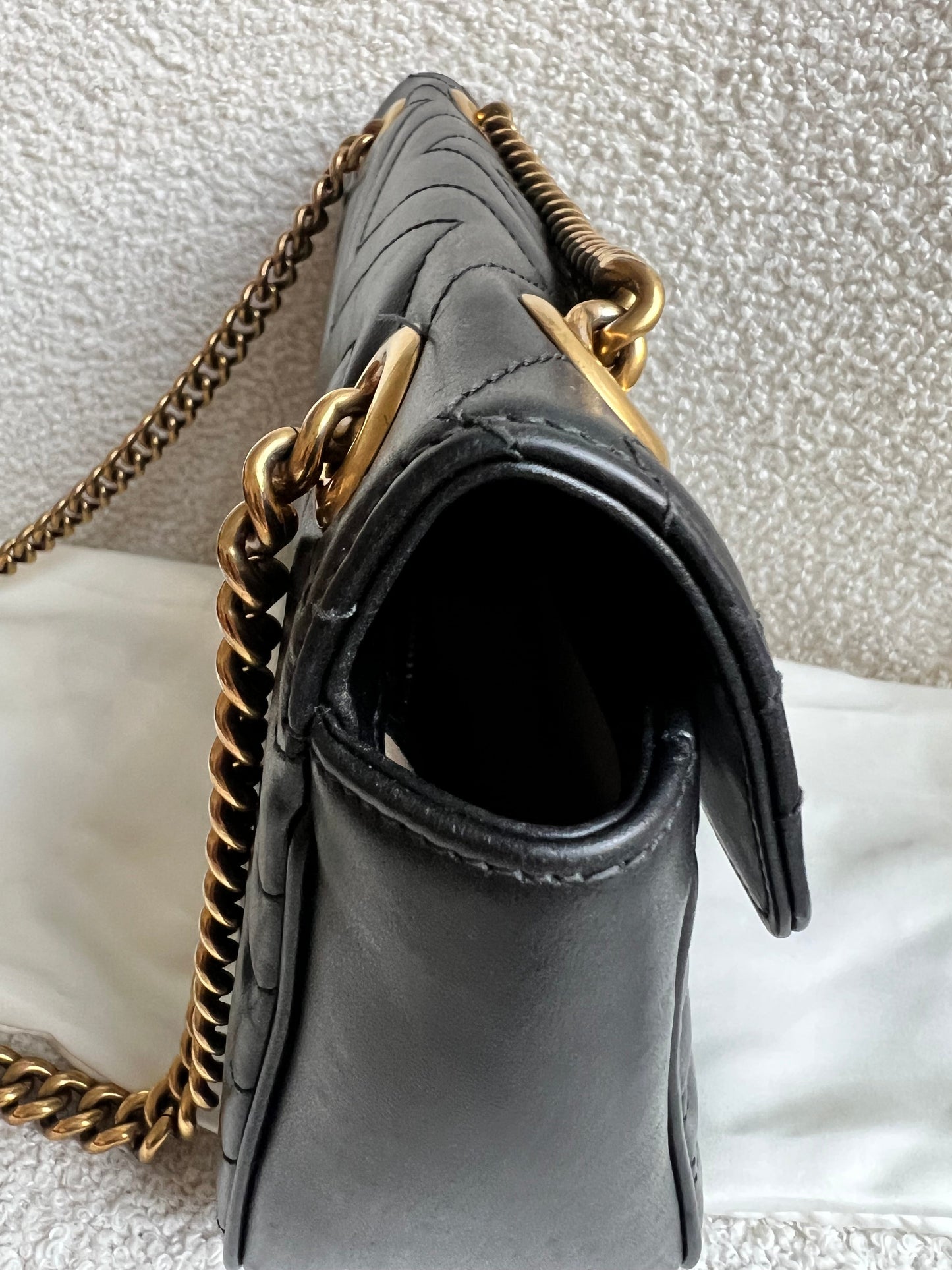 Gucci GG Black Marmont Small Shoulder Bag (RRP £2070)