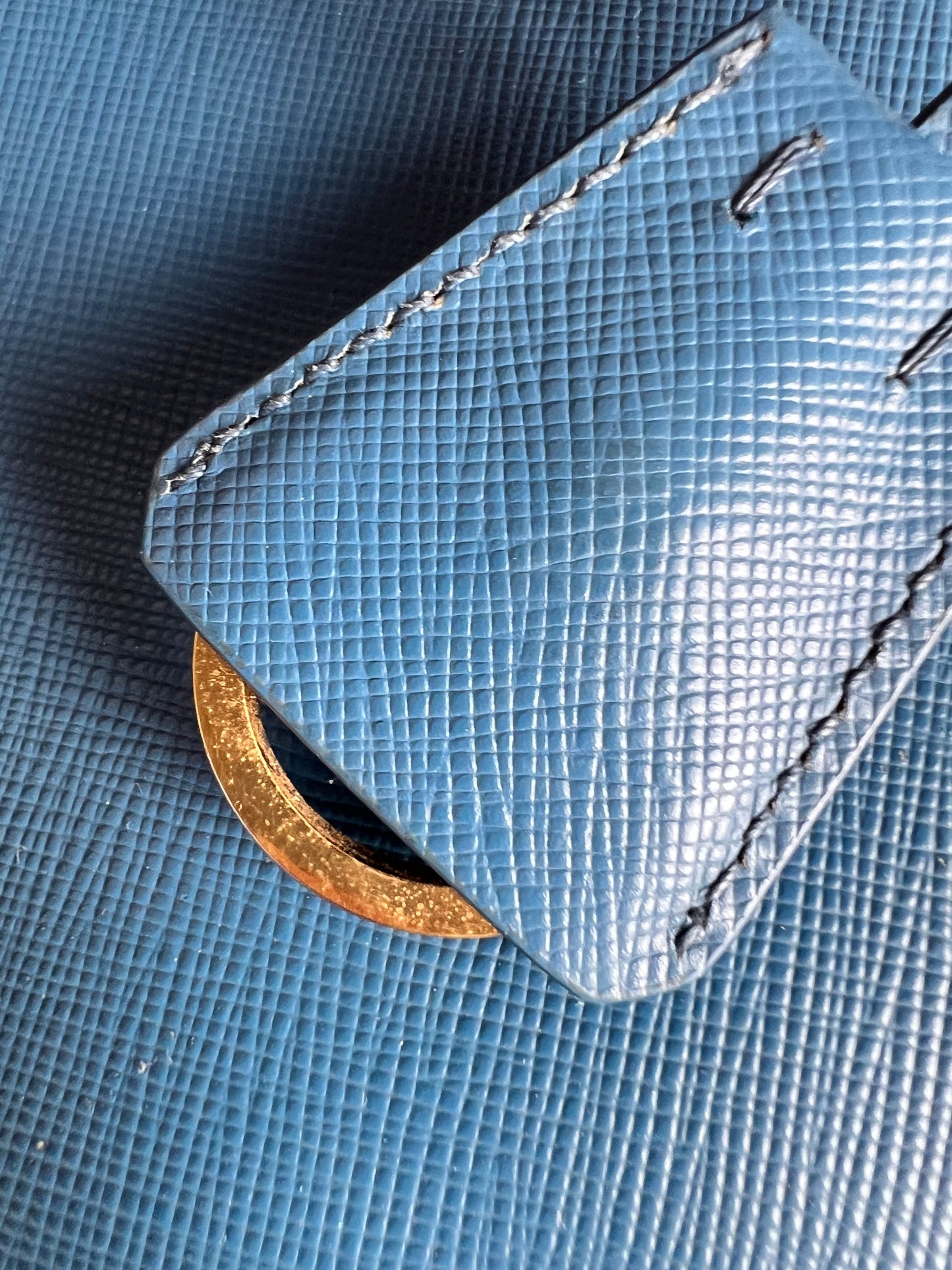 Prada Blue Saffiano Tote