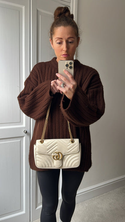 Gucci GG White Marmont Small Shoulder Bag (RRP £1890)