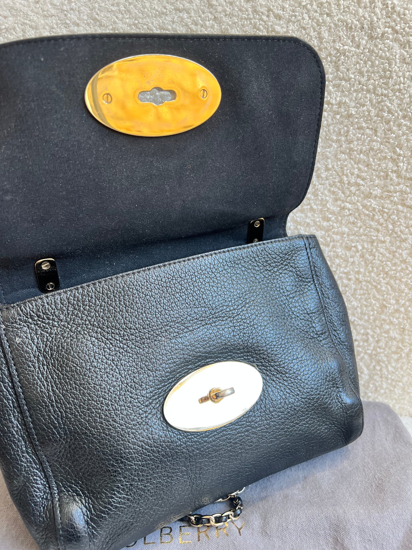 Mulberry Black Regular Lily with Gold Hardware (RRP £995)