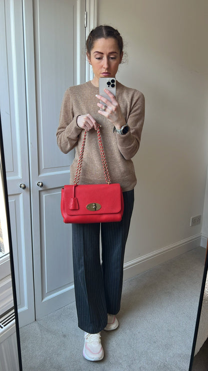 Mulberry Fiery Spritz Red Medium Lily with Gold Hardware (RRP £995)