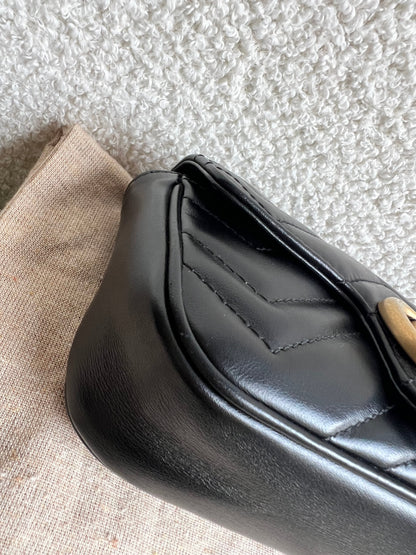 Gucci GG Black Marmont Super Mini Shoulder Bag (RRP £985)