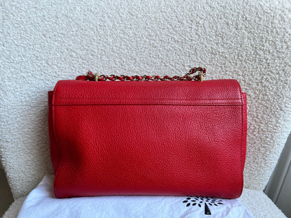 Mulberry Fiery Spritz Red Medium Lily with Gold Hardware (RRP £995)