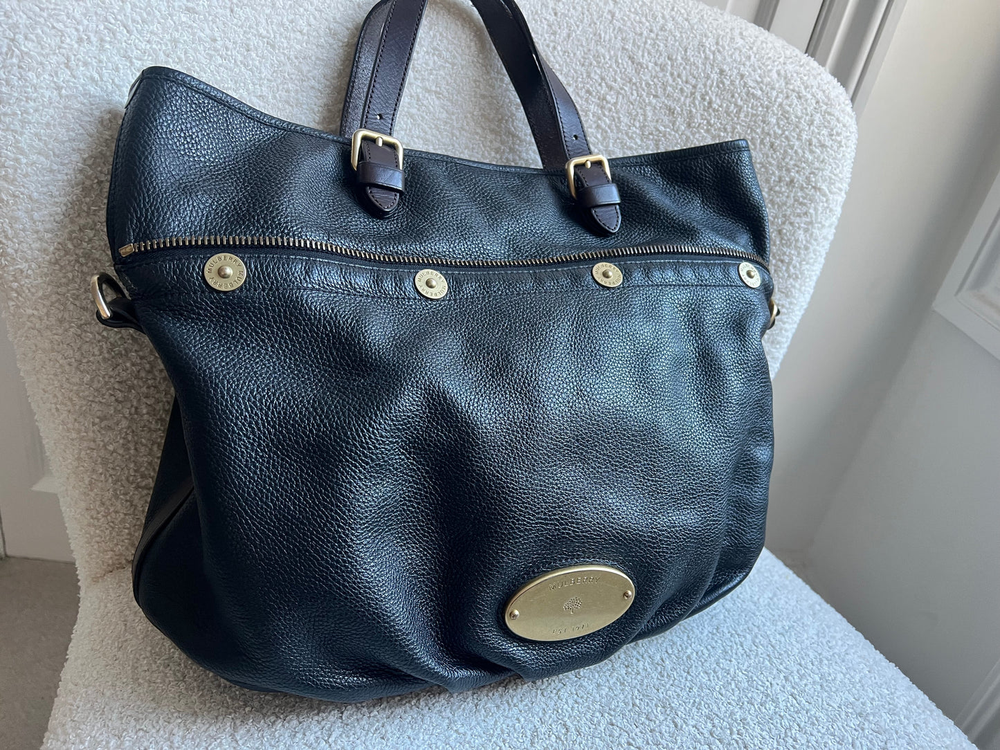 Mulberry Black Mitzy Tote
