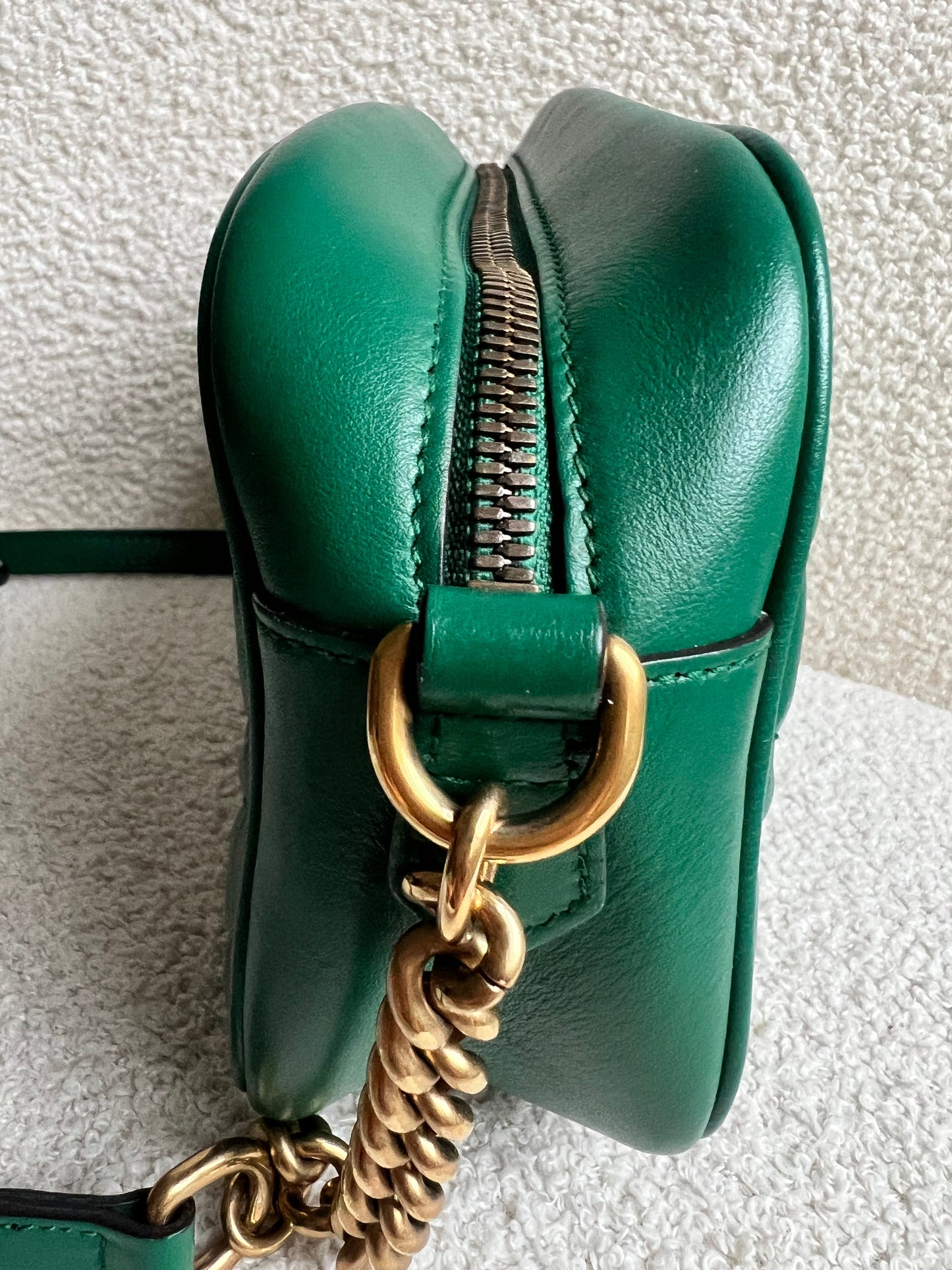 Gucci GG Green Marmont Small Shoulder Bag (RRP £1440)