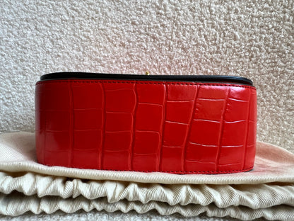 Mulberry Red Croc Small Darley Satchel  (RRP £599)