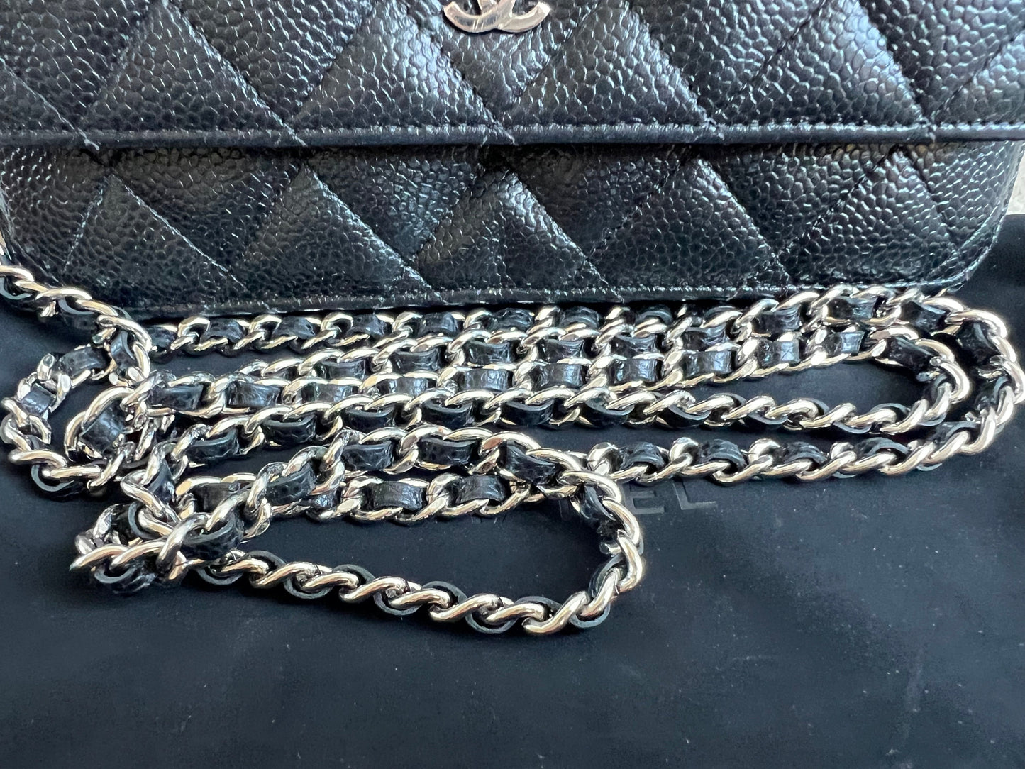 Chanel Wallet on Chain in Black Caviar Silver Hardware (RRP £2,930)