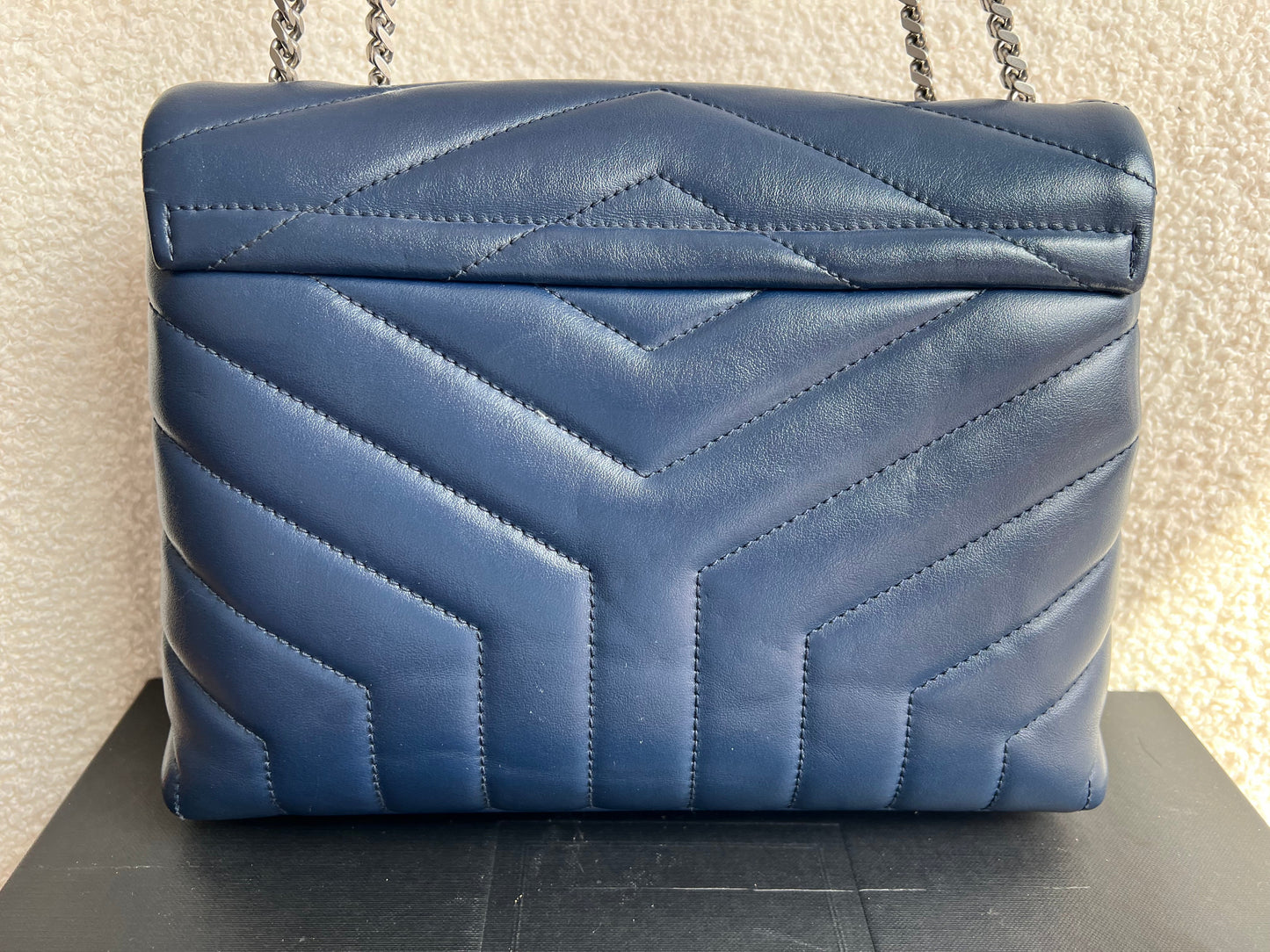 Yves Saint Laurent (YSL) Navy Blue Small LouLou (RRP £1,900)