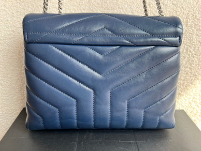 Yves Saint Laurent (YSL) Navy Blue Small LouLou (RRP £1,900)