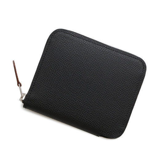 HERMES Azap compact silk in Black Epsom