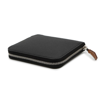 HERMES Azap compact silk in Black Epsom