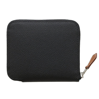 HERMES Azap compact silk in Black Epsom