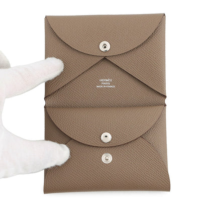 HERMES Calvi Duo Etoupe Epsom