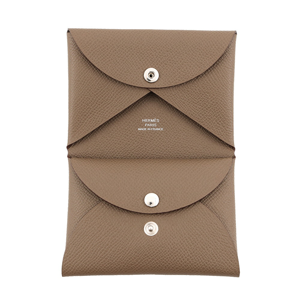 HERMES Calvi Duo Etoupe Epsom