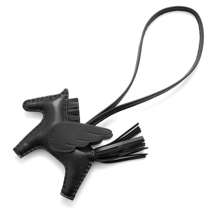 HERMES Rodeo Pegasus Saw Black Black Lambskin