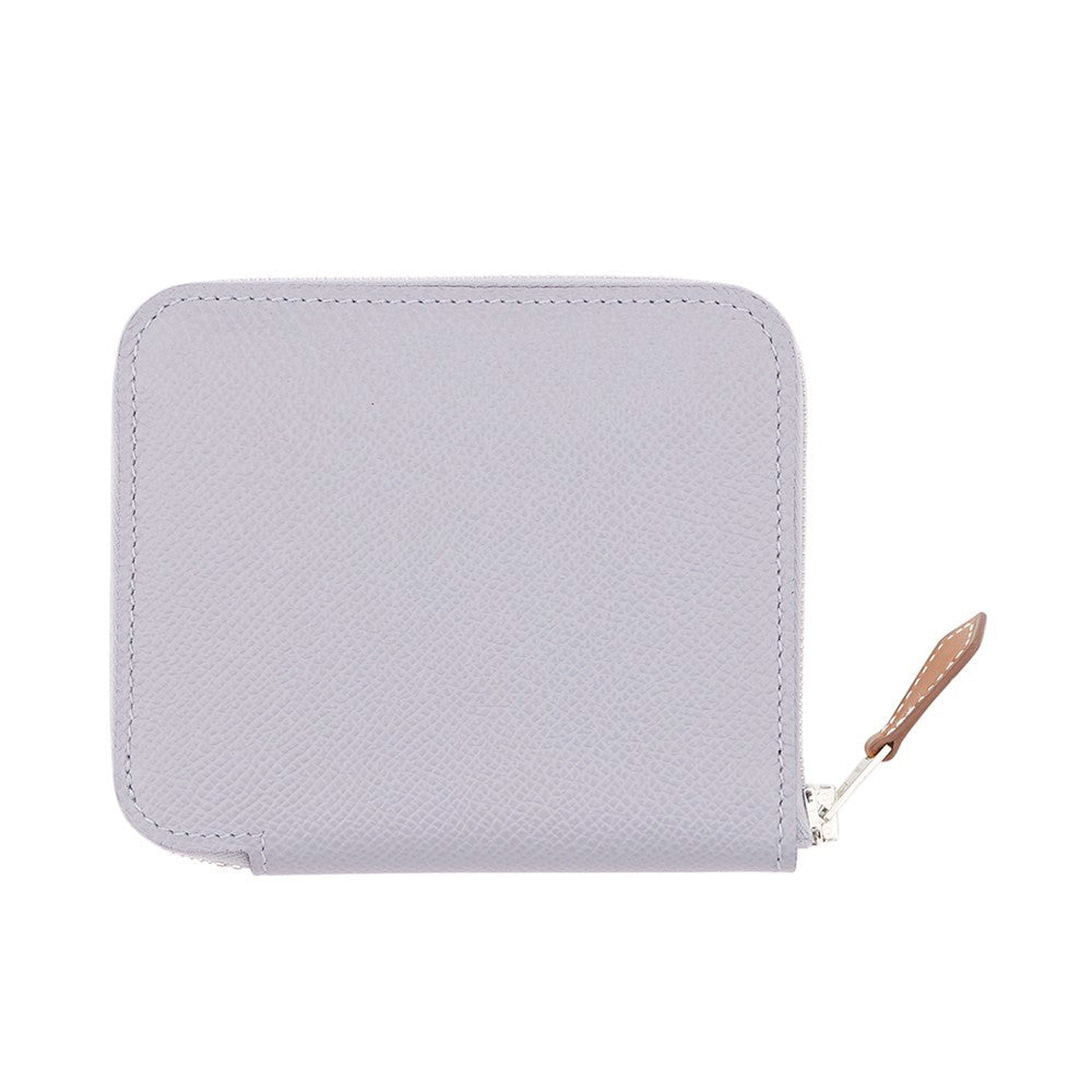 HERMES Azap compact silk in Green Pantan Epsom