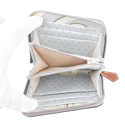 HERMES Azap compact silk in Green Pantan Epsom
