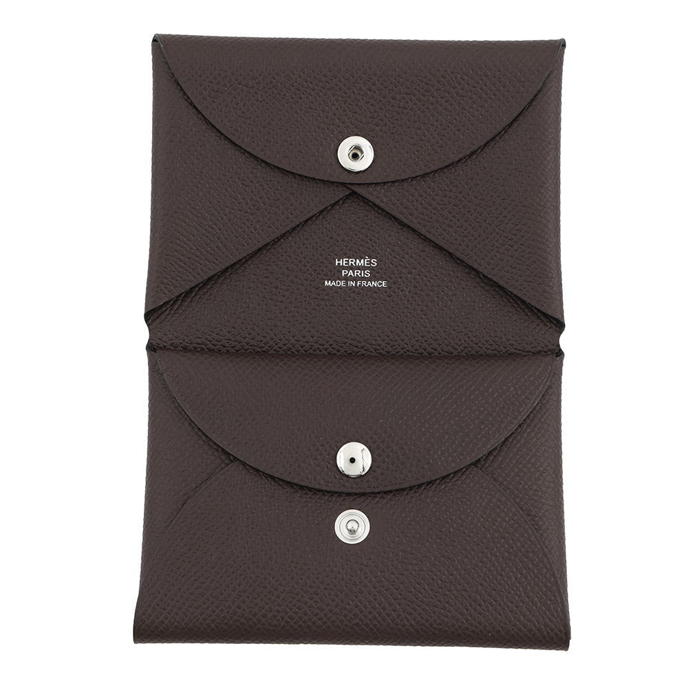 HERMES Calvi Duo RougeSellier Epsom