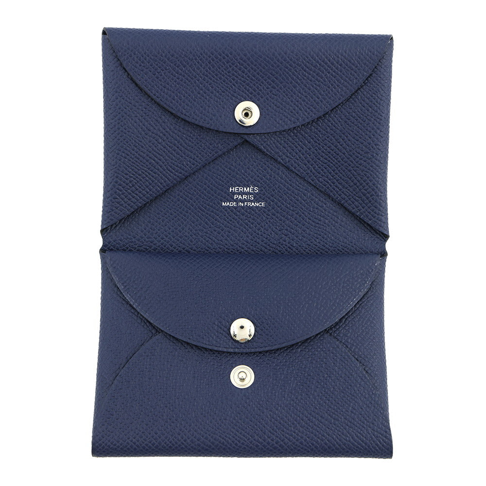 HERMES Calvi Duo blue navy Epsom