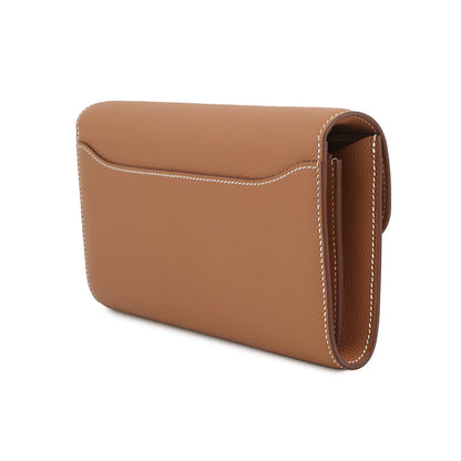 HERMES Constance To Go Wallet GoldH080126CK37 37 GOLD Evercolor