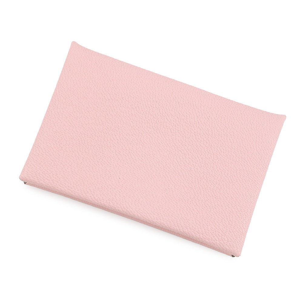 HERMES Calvi Rose Sakura Chevre Myzore Goatskin