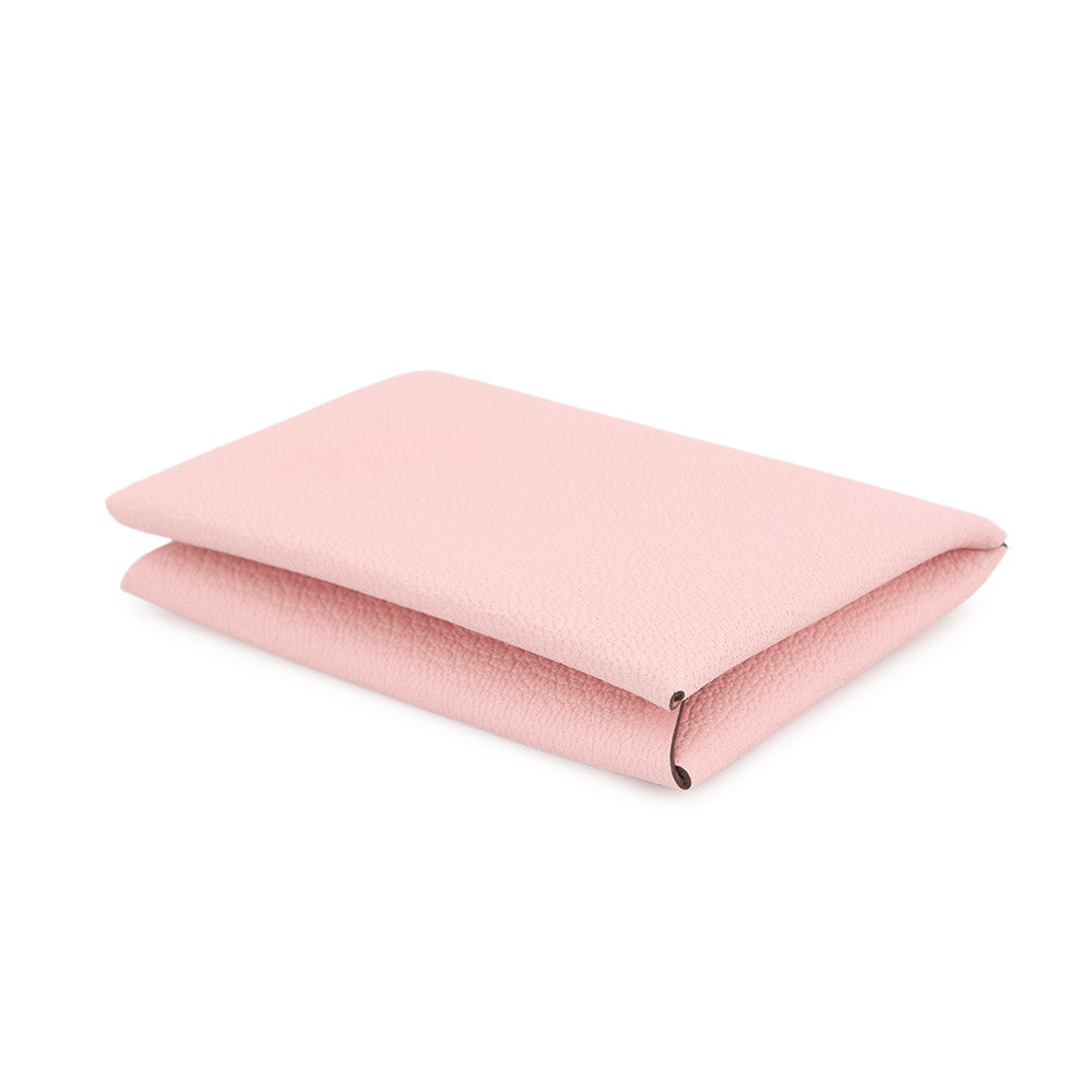 HERMES Calvi Rose Sakura Chevre Myzore Goatskin