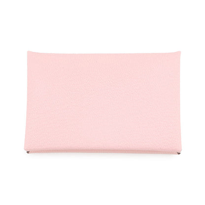HERMES Calvi Rose Sakura Chevre Myzore Goatskin