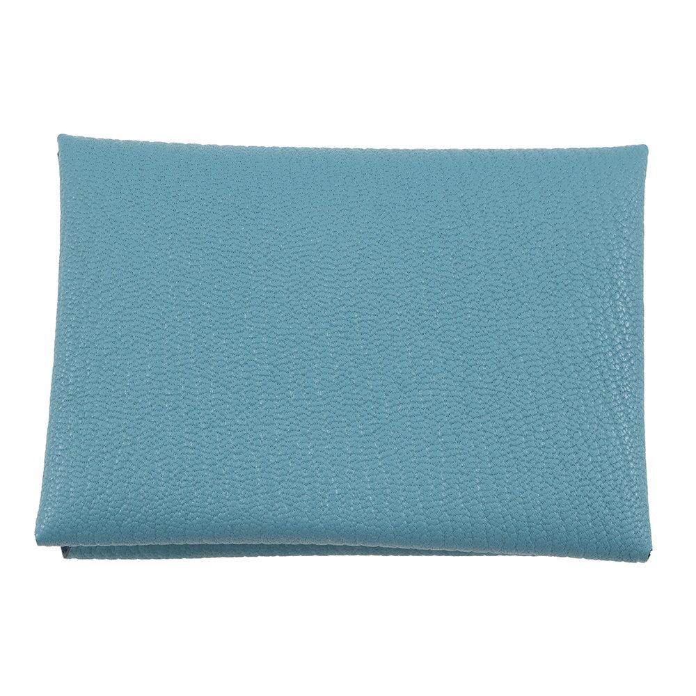 HERMES Calvi Duo New Blue Jean Chevre Myzore Goatskin