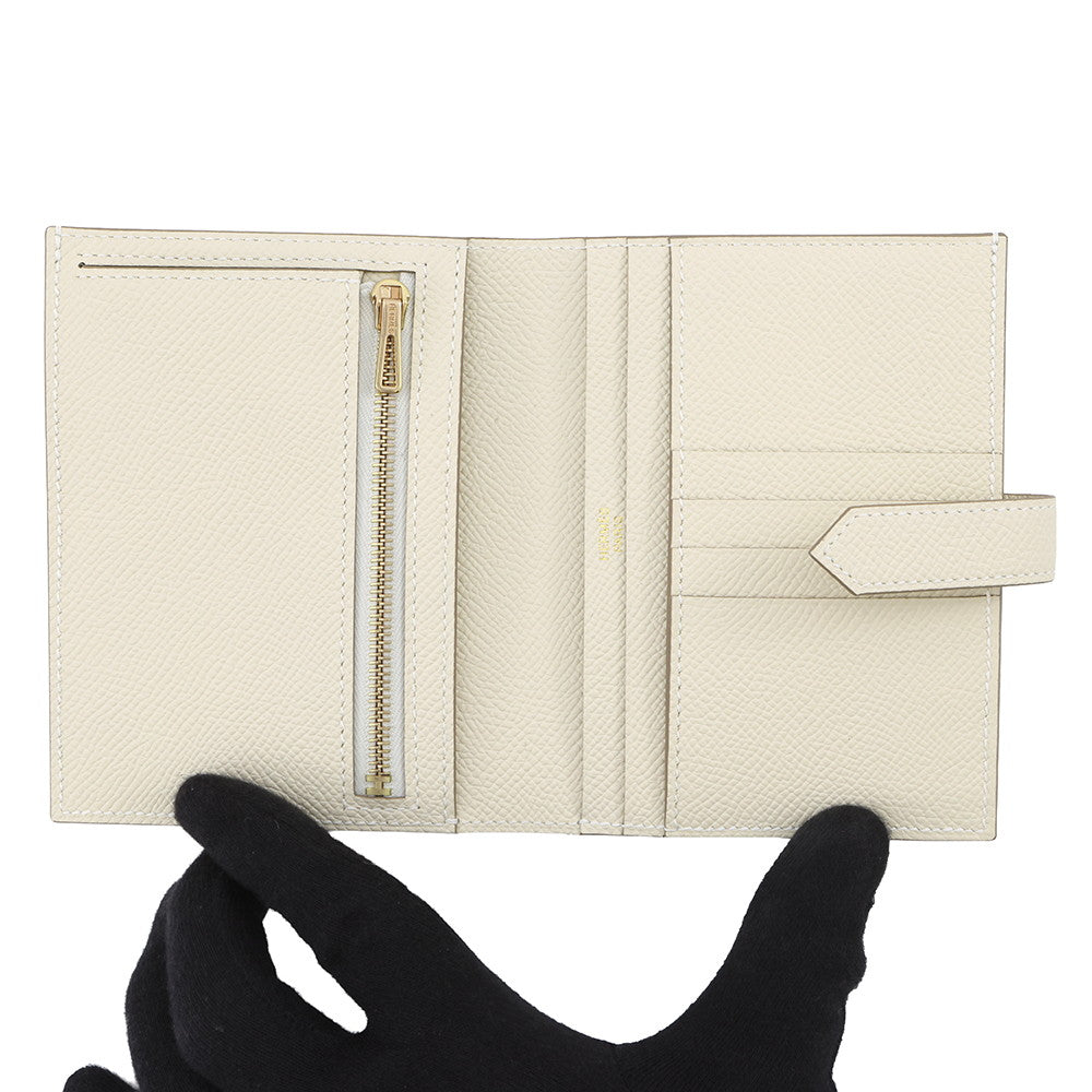 HERMES BEAN Compact Craie Epsom