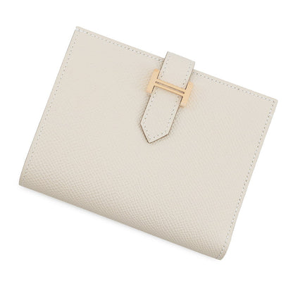 HERMES Bean compact Craie Epsom
