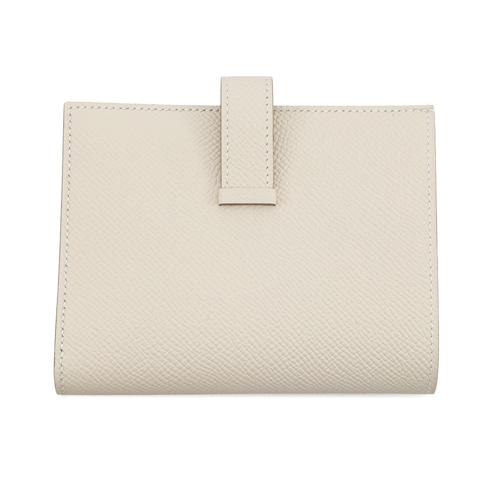 HERMES Bean compact Craie Epsom