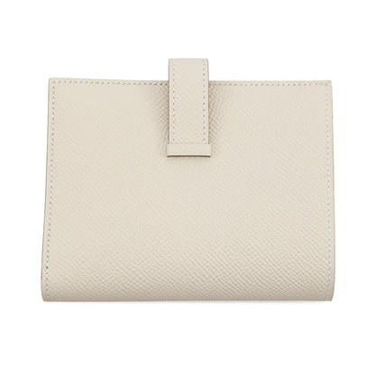 HERMES Bean compact Craie Epsom