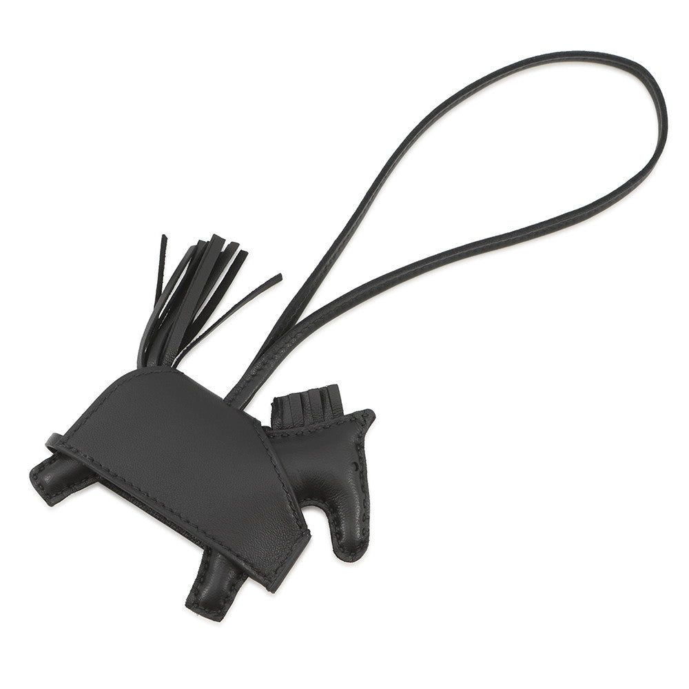 HERMES Rodeo Robeo Padlock Black Lambskin Size PM